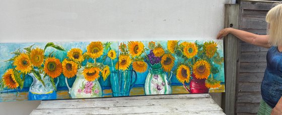 Summer of Sunflowers Diptych