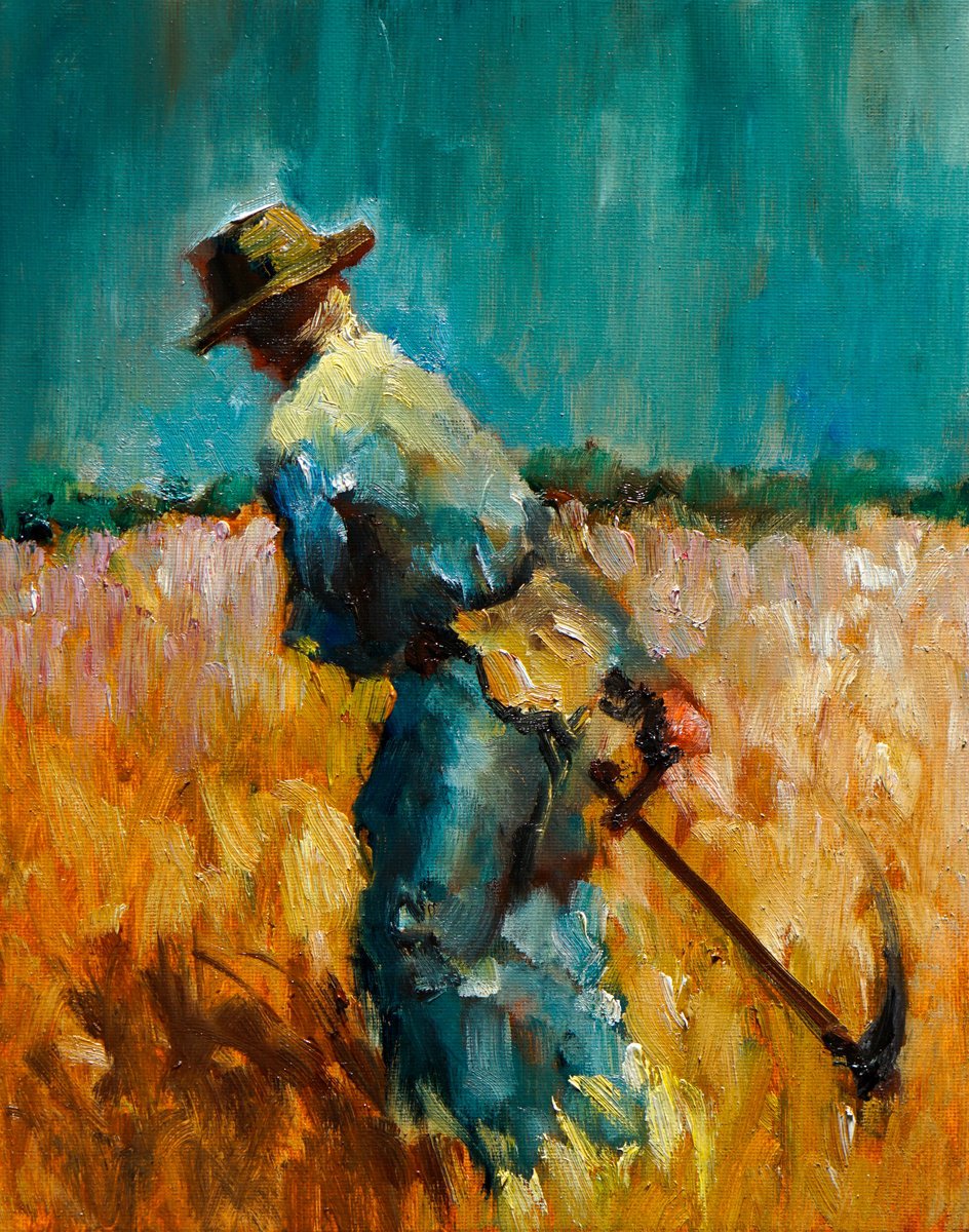 Impressionistic Portrait Oil Painting By Pavel Filin, 9 X 12", Vincent, Original Artwork