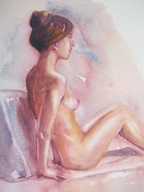 Seated female nude