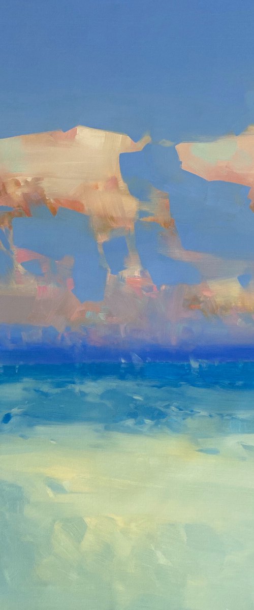 Sunset Clouds, Original oil painting, Handmade artwork, One of a kind by Vahe Yeremyan