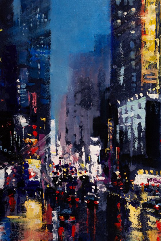 ABSTRACT CITYSCAPE. " Night city lights"