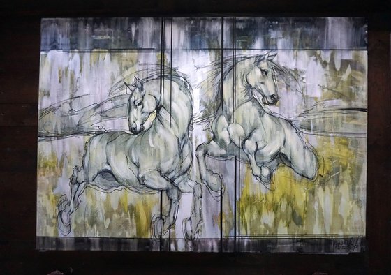 Carousel of Rain and Sun. Horses