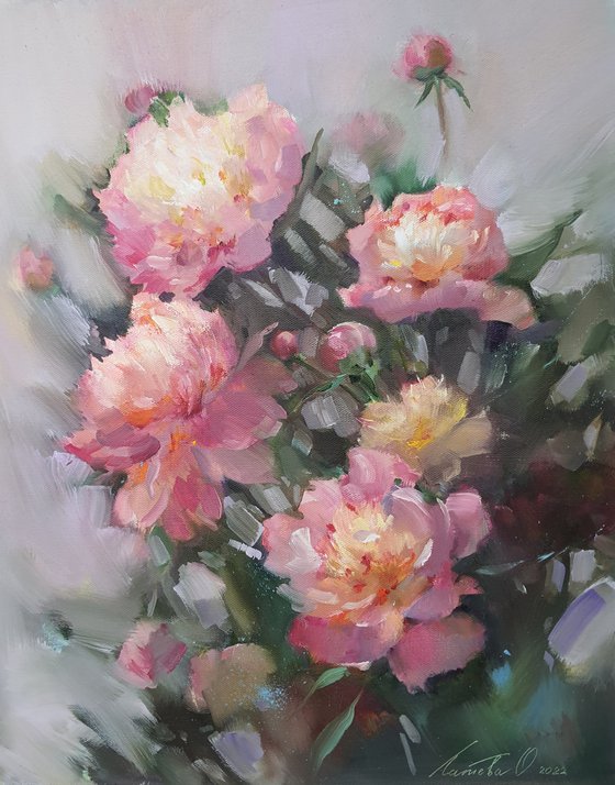 Pink peonies