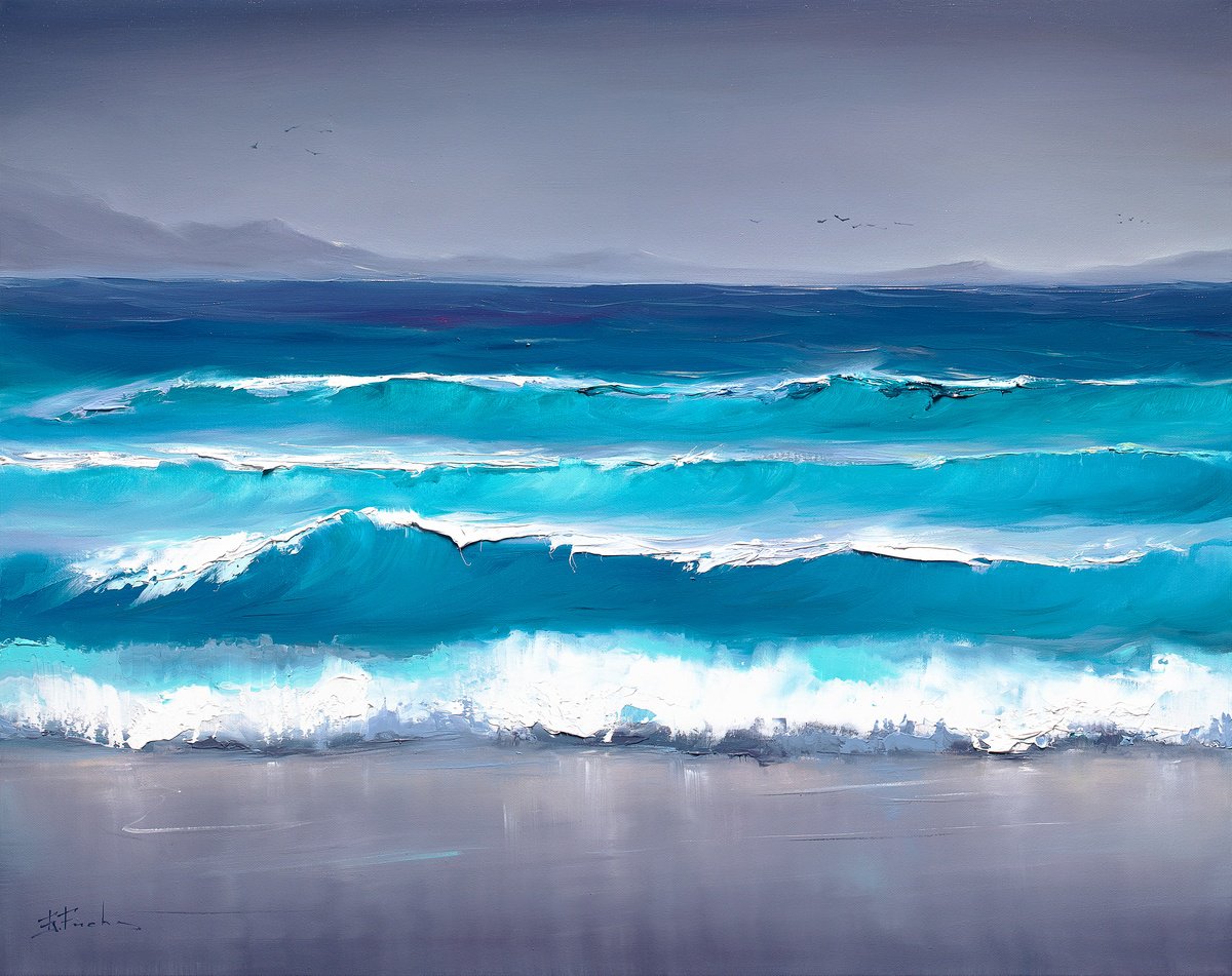 Turquoise tide by Bozhena Fuchs