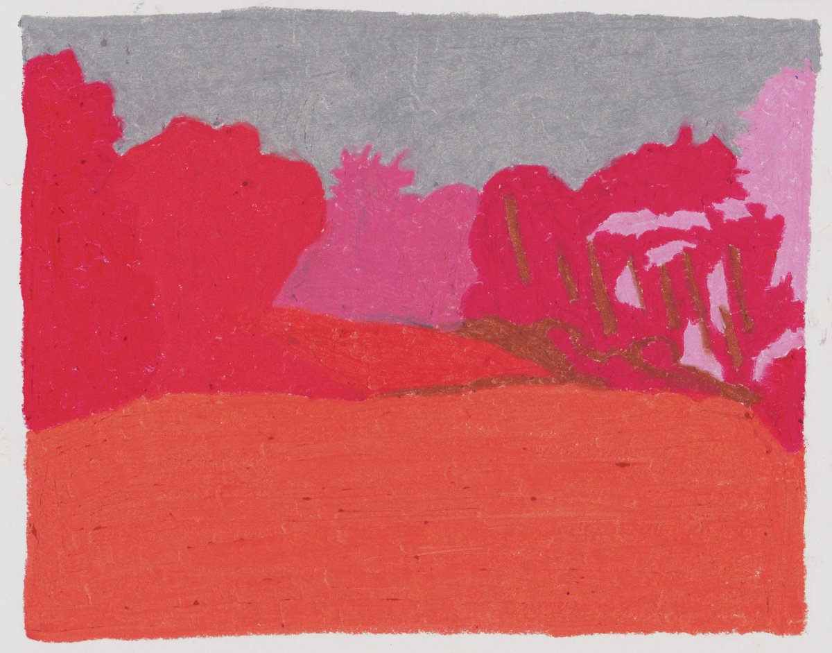 Impressionistic Landscape Pastel Drawing By Ewen Farr, 12 X 9, Senses, Original Artwork