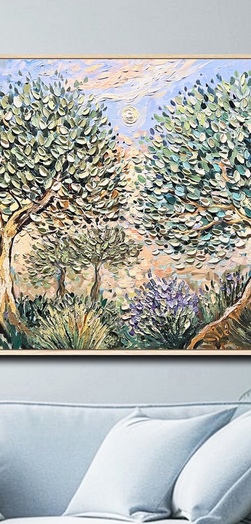 Lavender and Olive Trees by Lana Guise