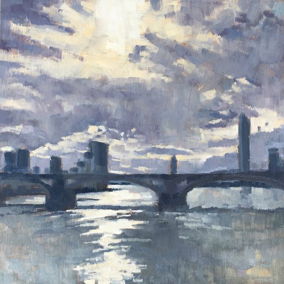 Battersea Bridge contre jour