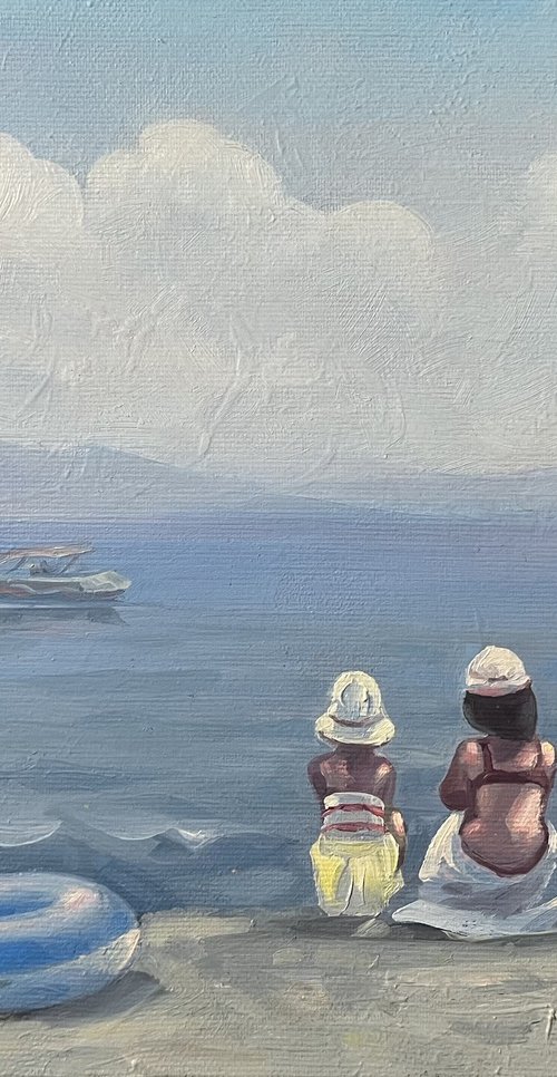 On the shore of Sevan by Samvel Atasunc