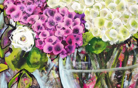 Pink and White Hydrangea