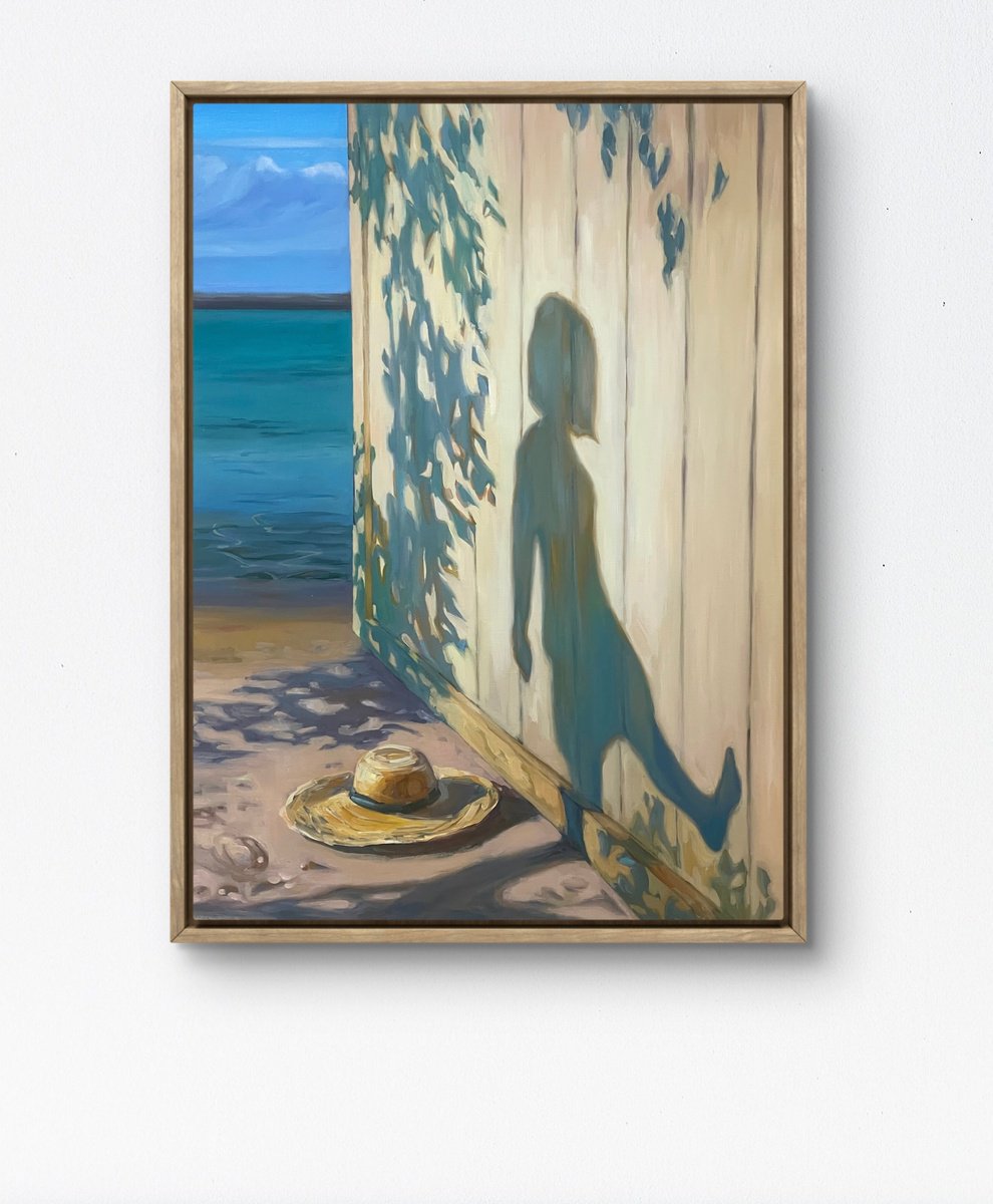 Impressionistic Landscape Oil Painting By Guzel Min, 21 X 29, Shadow Of Memories 2, Original Artwork