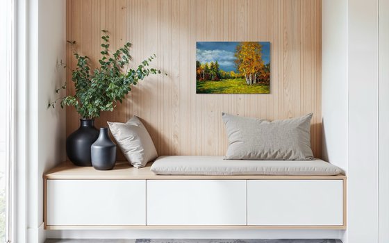 Sun after rain. Autumn