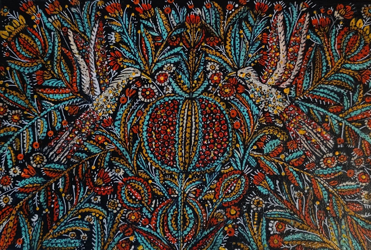 Animal Acrylic Painting By Tetiana Osadchuk, 12 X 8", Bird Song, Original Artwork