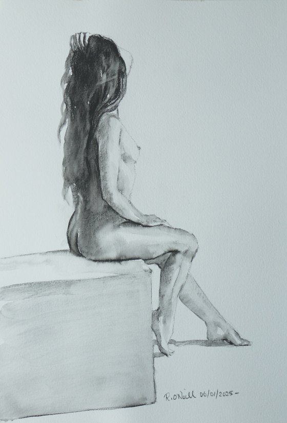 Seated female nude