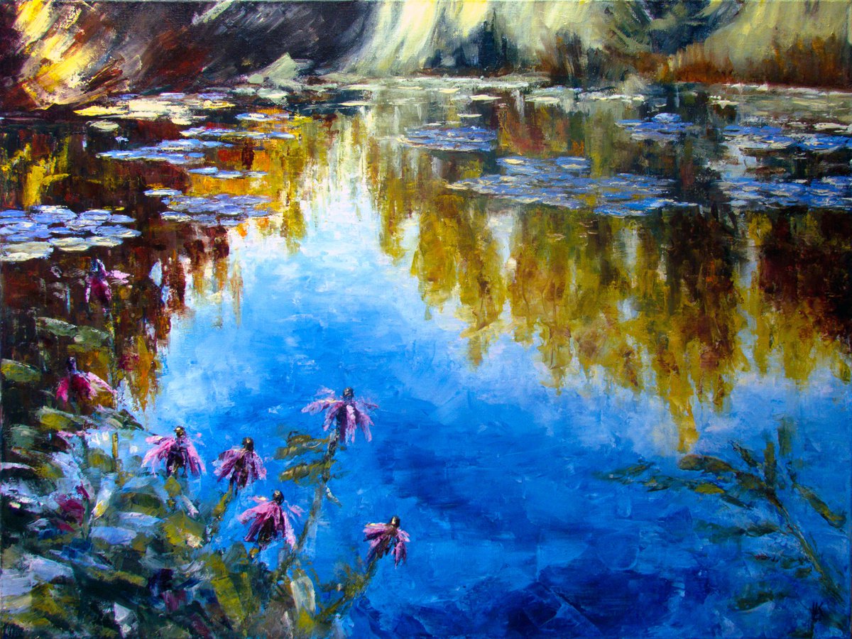 Blue Pond by Ludmila Kovalenko