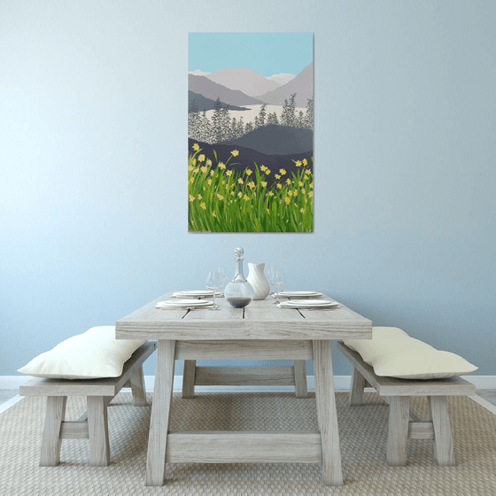 Daffodils over Ullswater, The Lake District