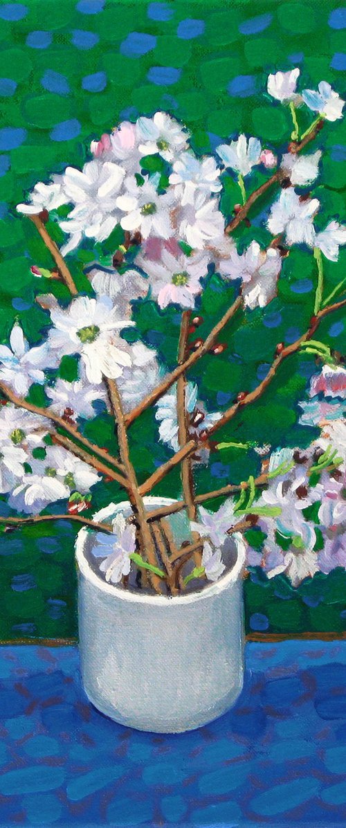 Flowering Cherry in a Cup (1) by Richard Gibson