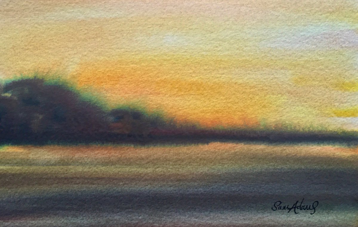 Margaret marsh at dusk by Samantha Adams professional watercolorist