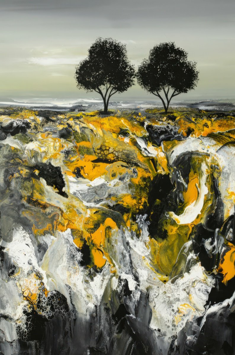 Abstract Acrylic Painting By Art By Catalin, 24 X 35, Happy Together 101, Original Artwork