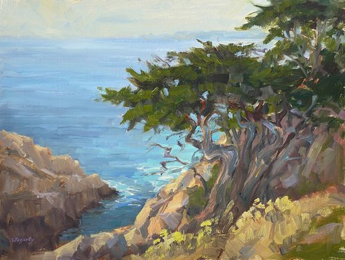 On the Edge In Point Lobos by Tatyana Fogarty