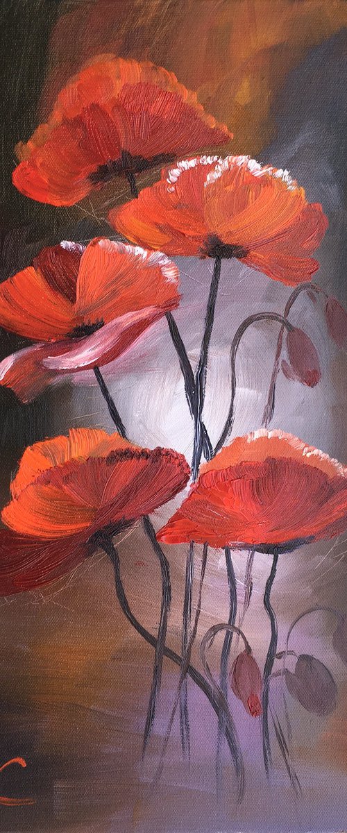 Poppies 8 by Elena Sokolova