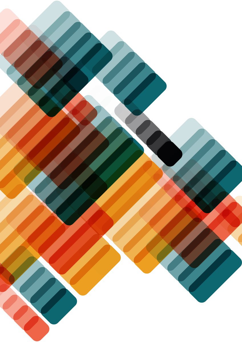 Geometric Abstract Print By Leigh Bagley, 28 X 39", Koroni Orange, Original Artwork