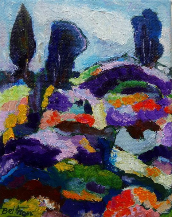La colline aux lavandes/oil on canvas/2018