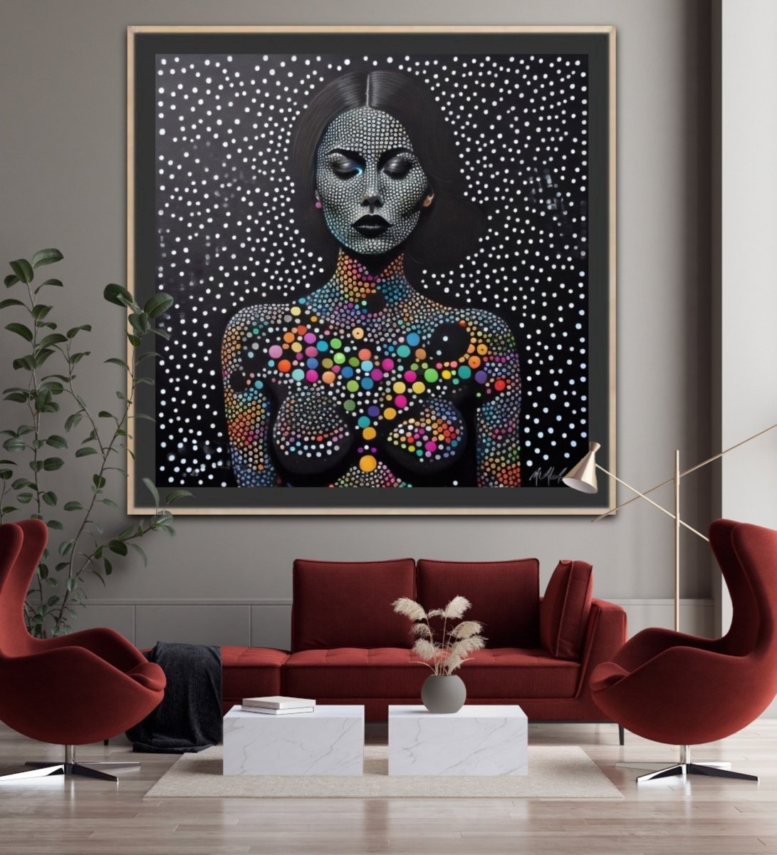 Surrealistic Acrylic Painting , Beyond Matter By Sanja Jancic, 43 X 43, Artwork For Sale On Artfinder