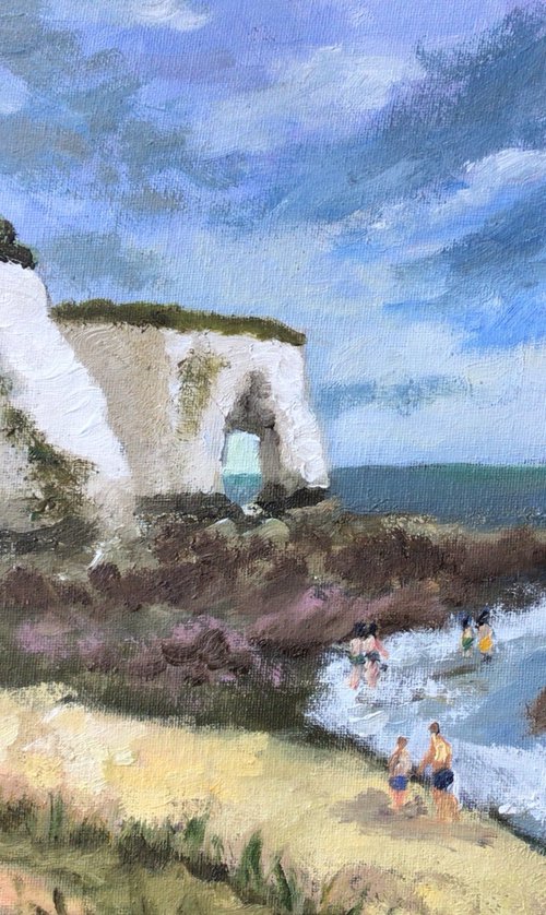 Beach on the east Kent coast. by Julian Lovegrove Art