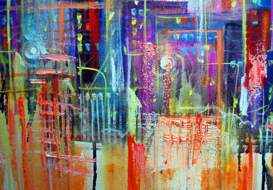 Abstract New York City2, 36x24in