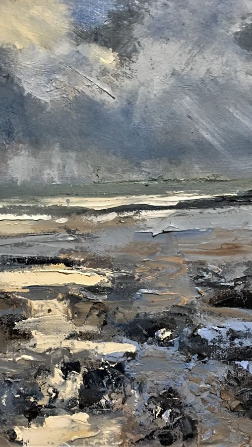 Stormy Autumn Beach by Nikki Wheeler