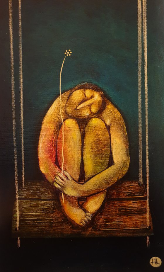 Hope (Acrylic painting, 50x30cm, ready to hang)