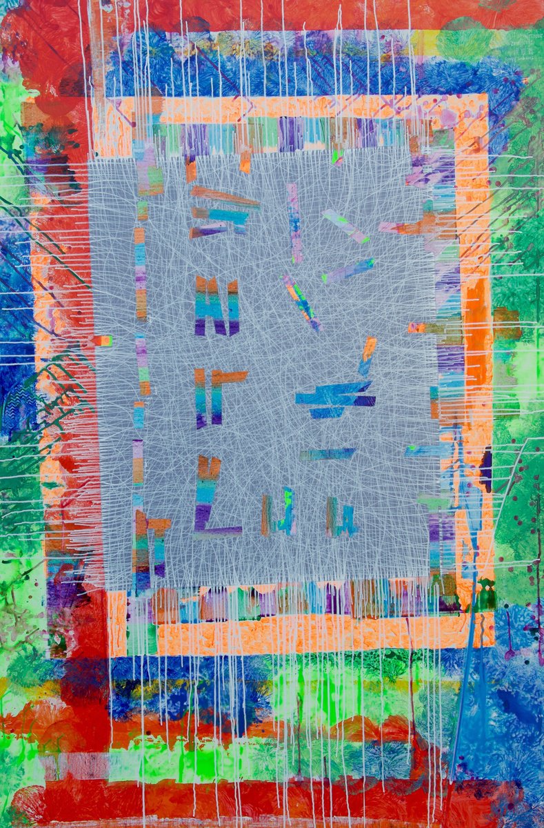 Abstract Acrylic Painting By Tingqun Zhang, 51 X 79", 2023.10.17, Original Artwork