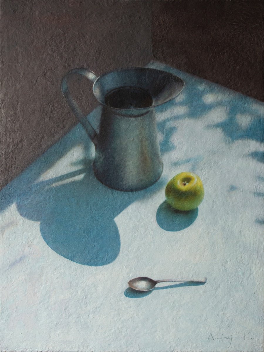 Garden Table On A Sunny Morning By Andrejs Ko, 24 X 32, Artwork For Sale On Artfinder