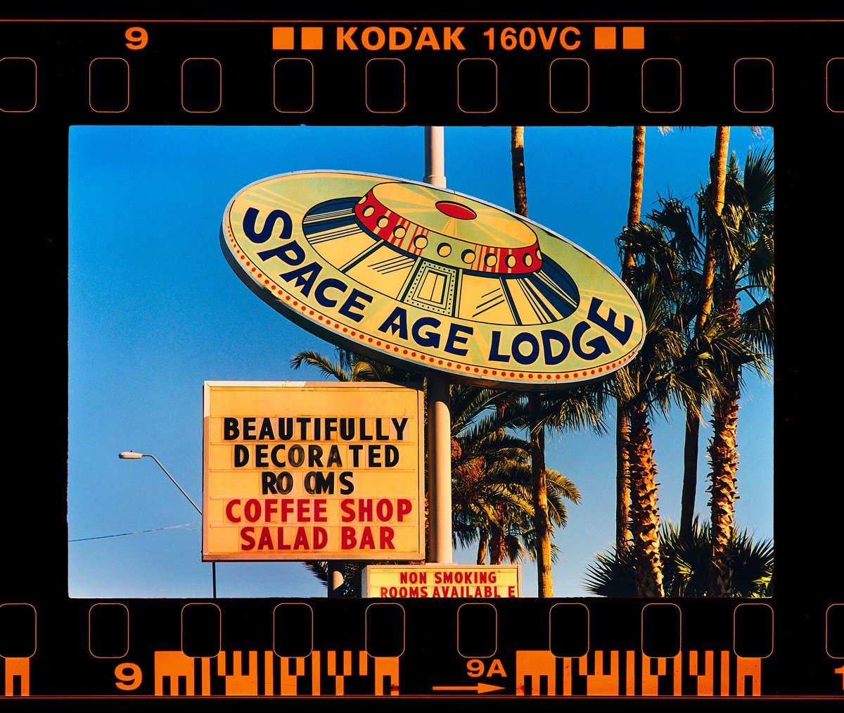 Urban And Pop Landscape Photograph By Richard Heeps, 33 X 28", On The Road ~ Space Age Lodge, Gila Bend, Arizona, 2001, Artfinder