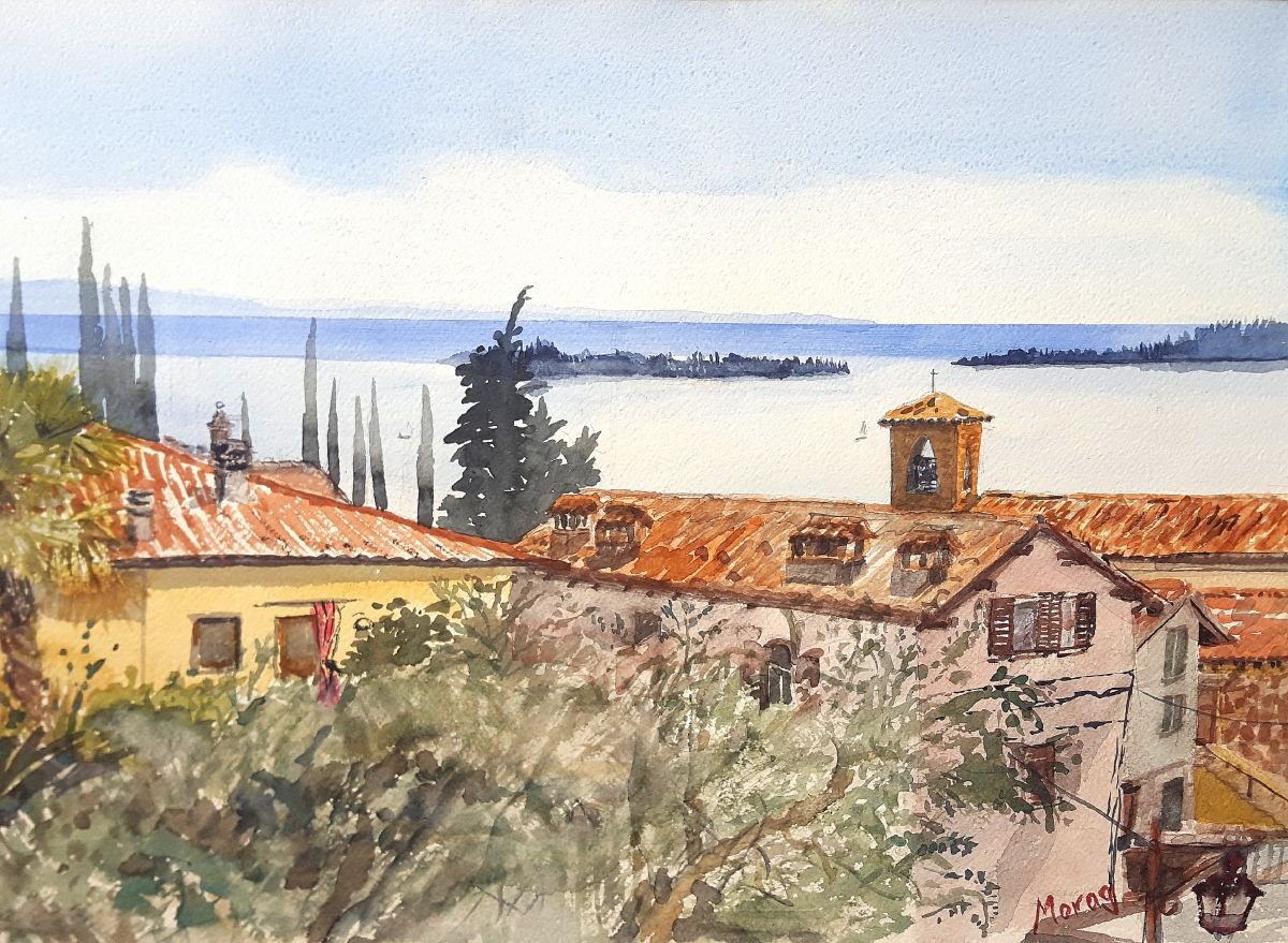 View from the Balcony, Lake Garda by Morag Paul