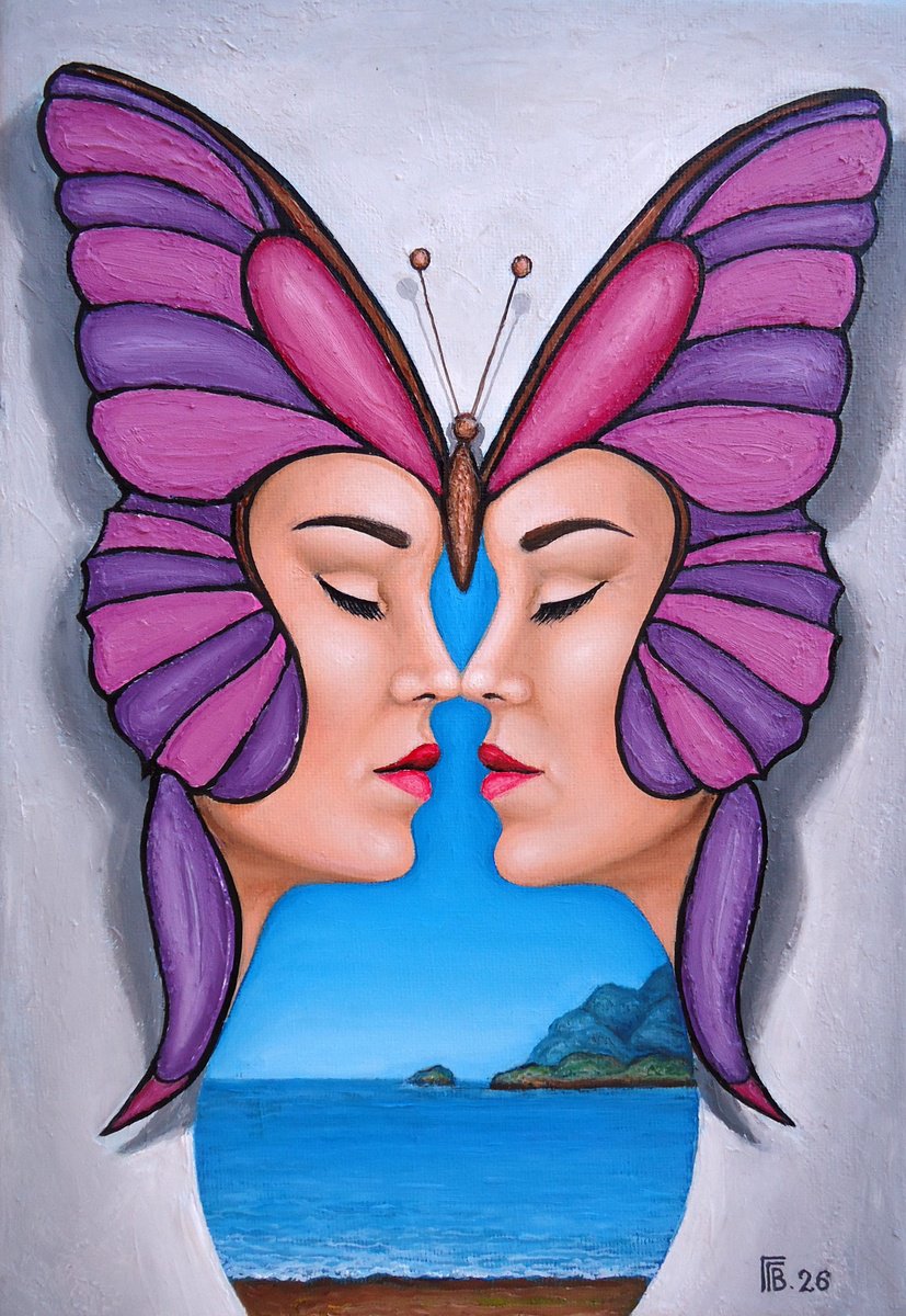 Surrealistic Oil Painting , Inner Shore By Grigor Velev, 8 X 12, Artwork For Sale On Artfinder