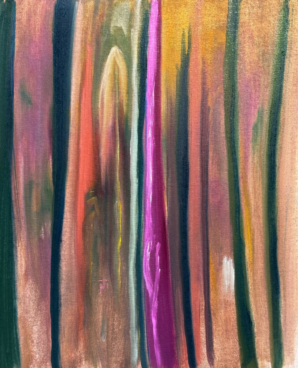 Expressive Abstract Oil Painting By Ryan Louder, 16 X 20", The Veil, Original Artwork