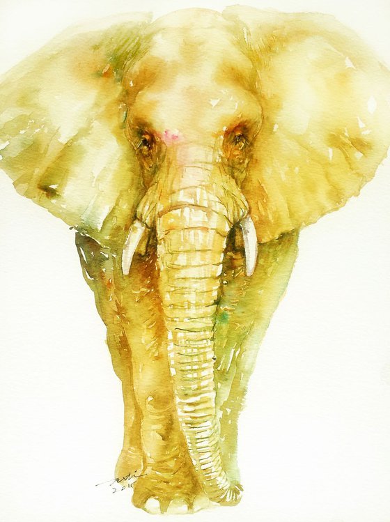 Gold n Green Elephant