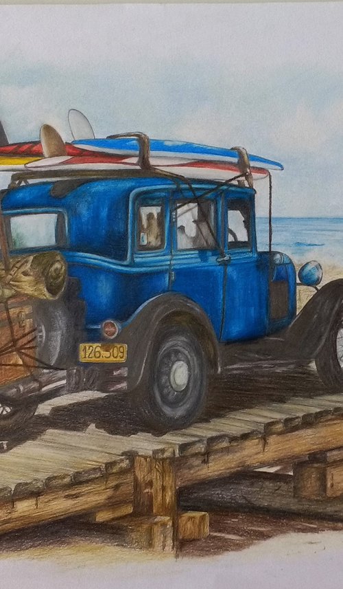 FORD A AT THE BEACH by Nicky Chiarello