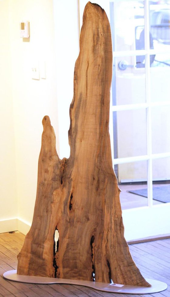 'The Summit' - Original Wood Art Contemporary Floor Sculpture Wooden Lodge Decor Modern Nature Art