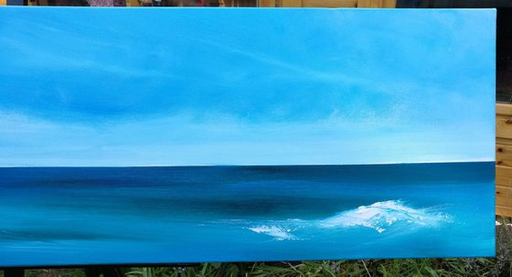 Beside the Seaside 4 - Blue, Panoramic, Cornwall, Scotland, Coast, Seascape