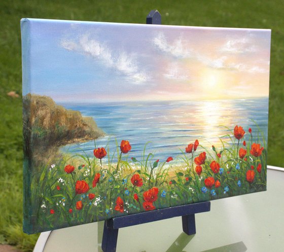 Poppies by sea
