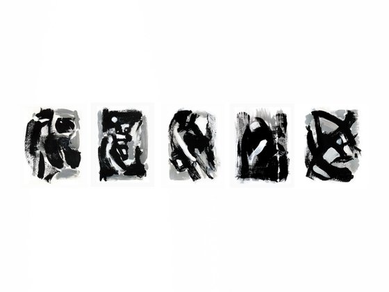Black and White Abstract Forms