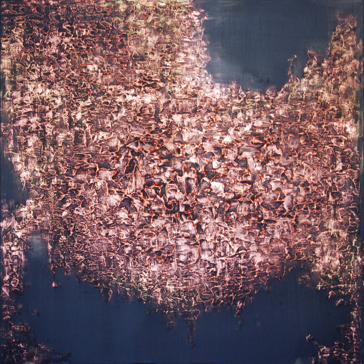 Abstract Acrylic Painting By Vanada Abstract Art, 39 X 39", Unknown Territory, Original Artwork