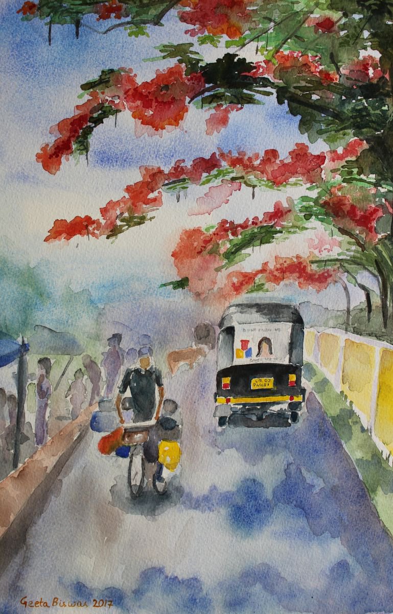 Street in Summer, India by Geeta Yerra