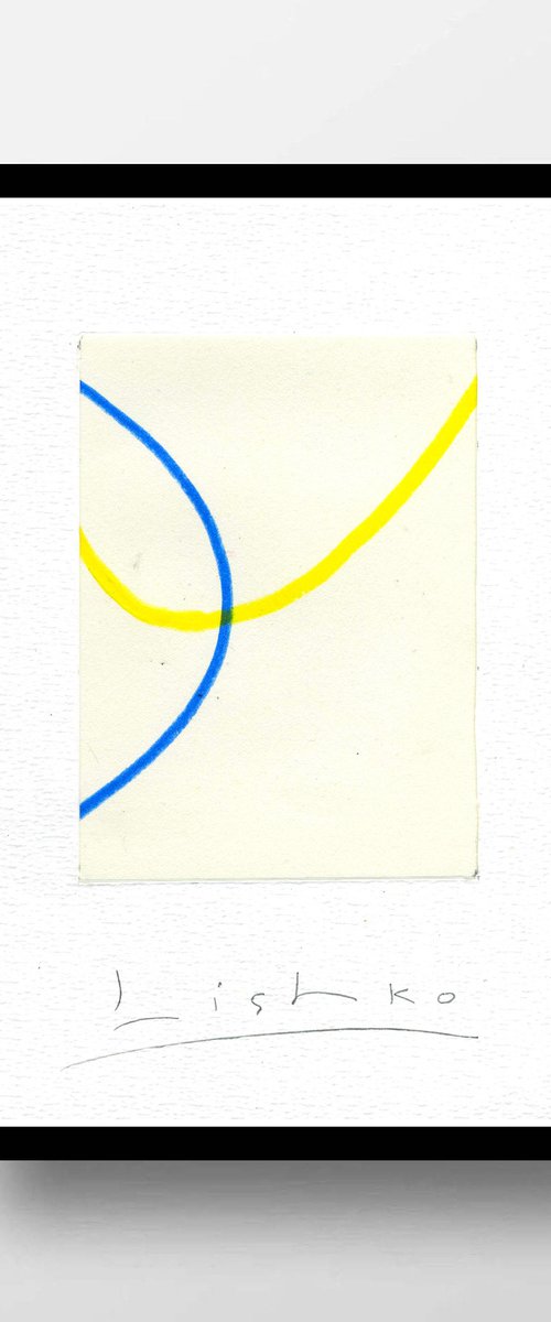 Yellow and blue 21*15 cm / 8,26*5,90 inch by V. Lishko