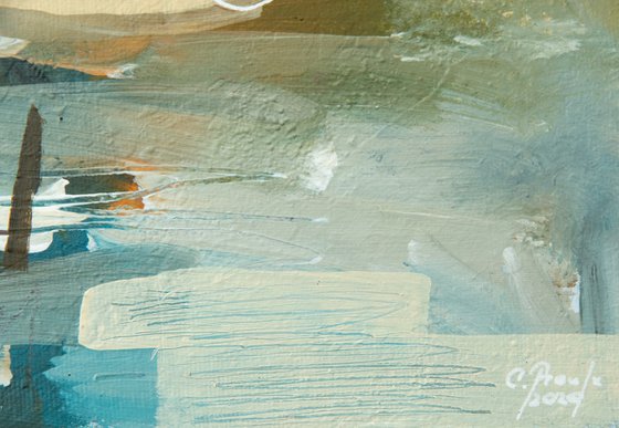 Retour au bercail - Original abstract landscape on canvas - Ready to hang