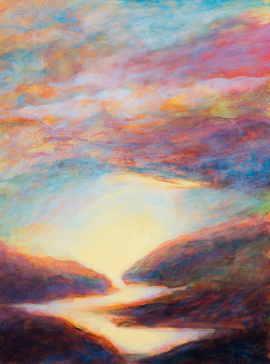 Sunset 2 By Fabienne Monestier, 19 X 25, Artwork For Sale On Artfinder