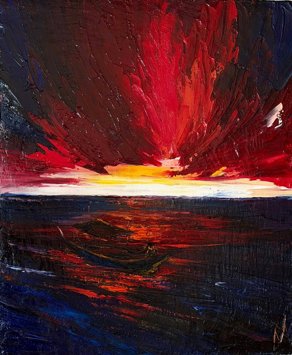 When The Sky Burns By Anastasiia Novitskaya, 20 X 24, Artwork For Sale On Artfinder