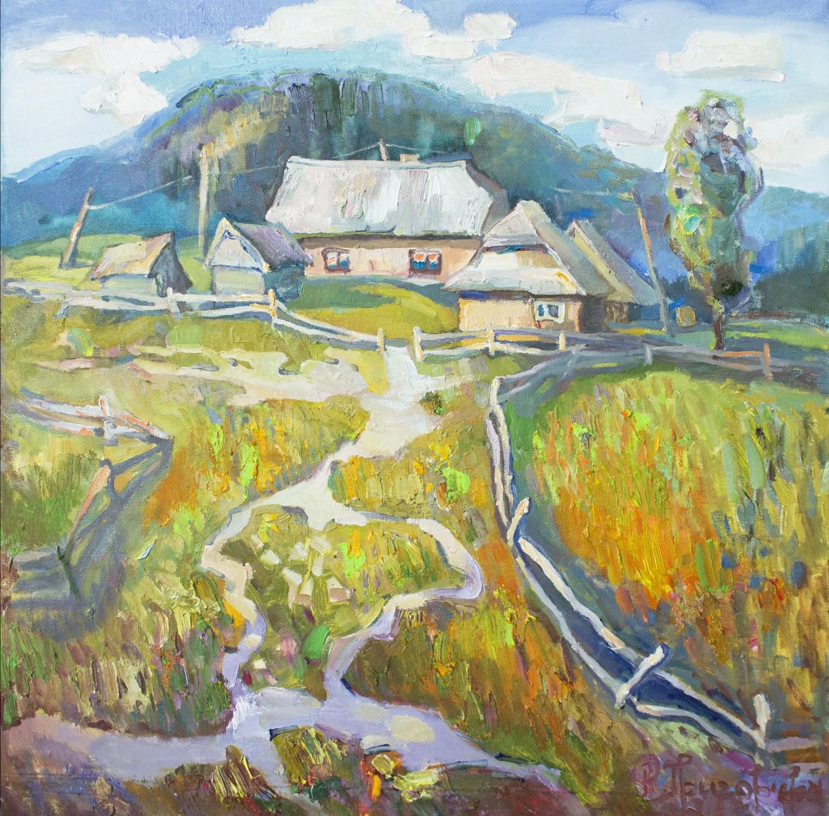 Carpathian Ranch By Anastasiia Grygorieva, 28 X 28, Artwork For Sale On Artfinder